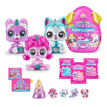 Rainbocorns 9284 Pocket Puppycorns, Überraschungs-Spielzeug Sammelobjekt, Welpen-Figur Puppy Sammelfigur, Miniatur-Welpenfigur im Sale